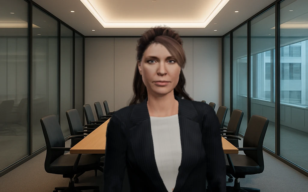 Closing a Hesitant B2B Prospect — an employee practising this scenario with an Evolve Simulations AI training persona